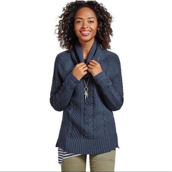 CAbi Cowl Neck Sweater Women XS Navy Blue - Picture 1 of 8